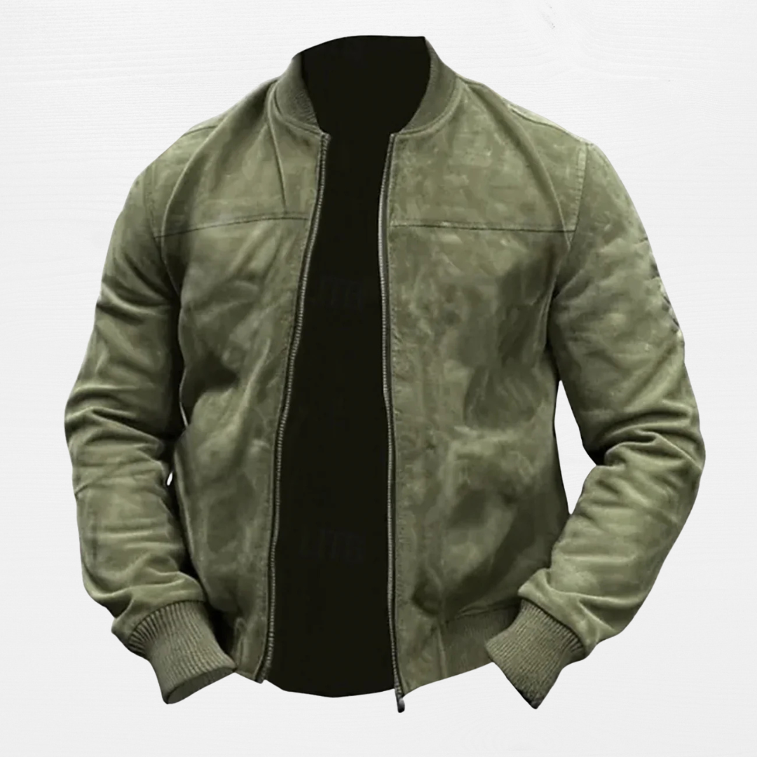 Lightweight Suede Bomber Jacket for Men