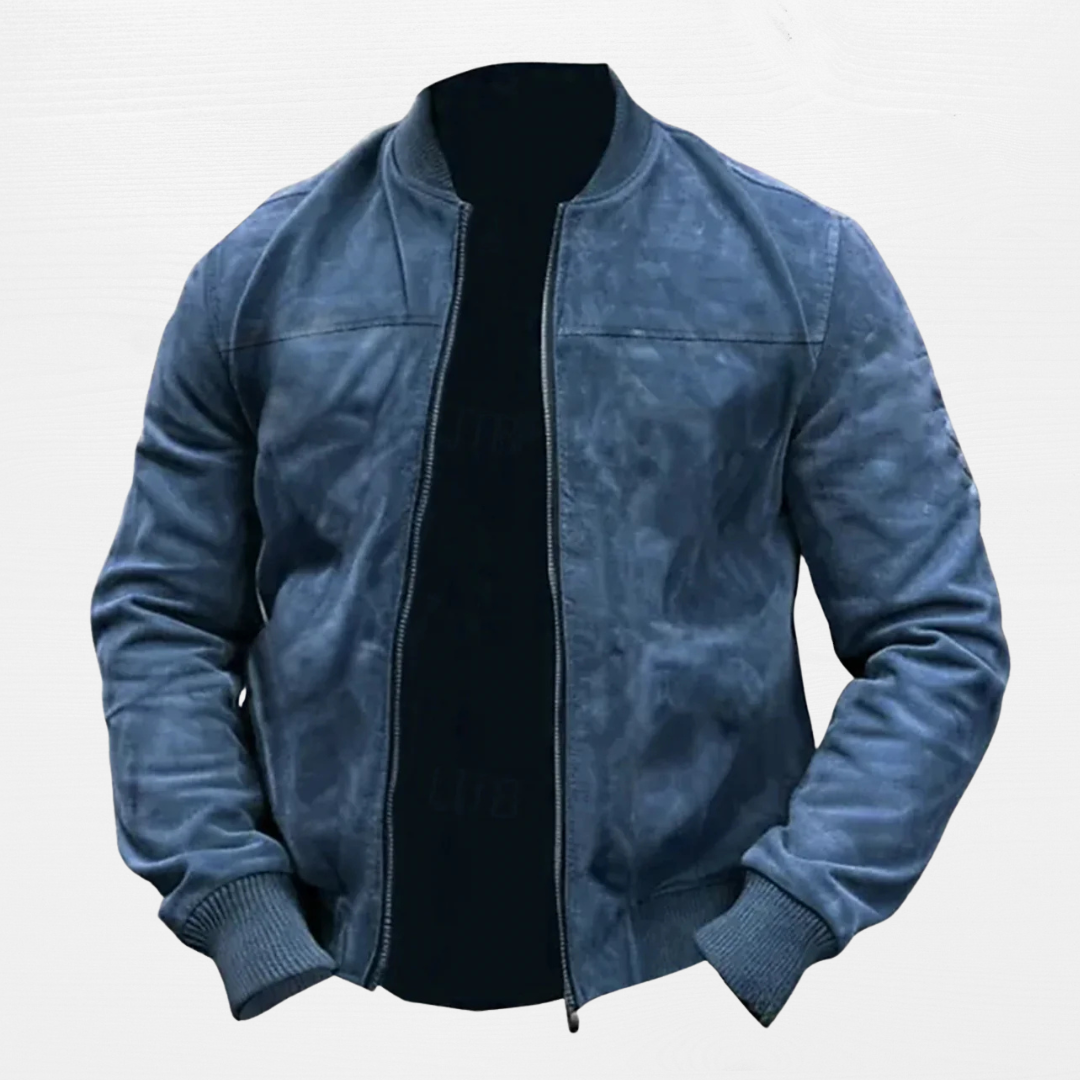 Lightweight Suede Bomber Jacket for Men