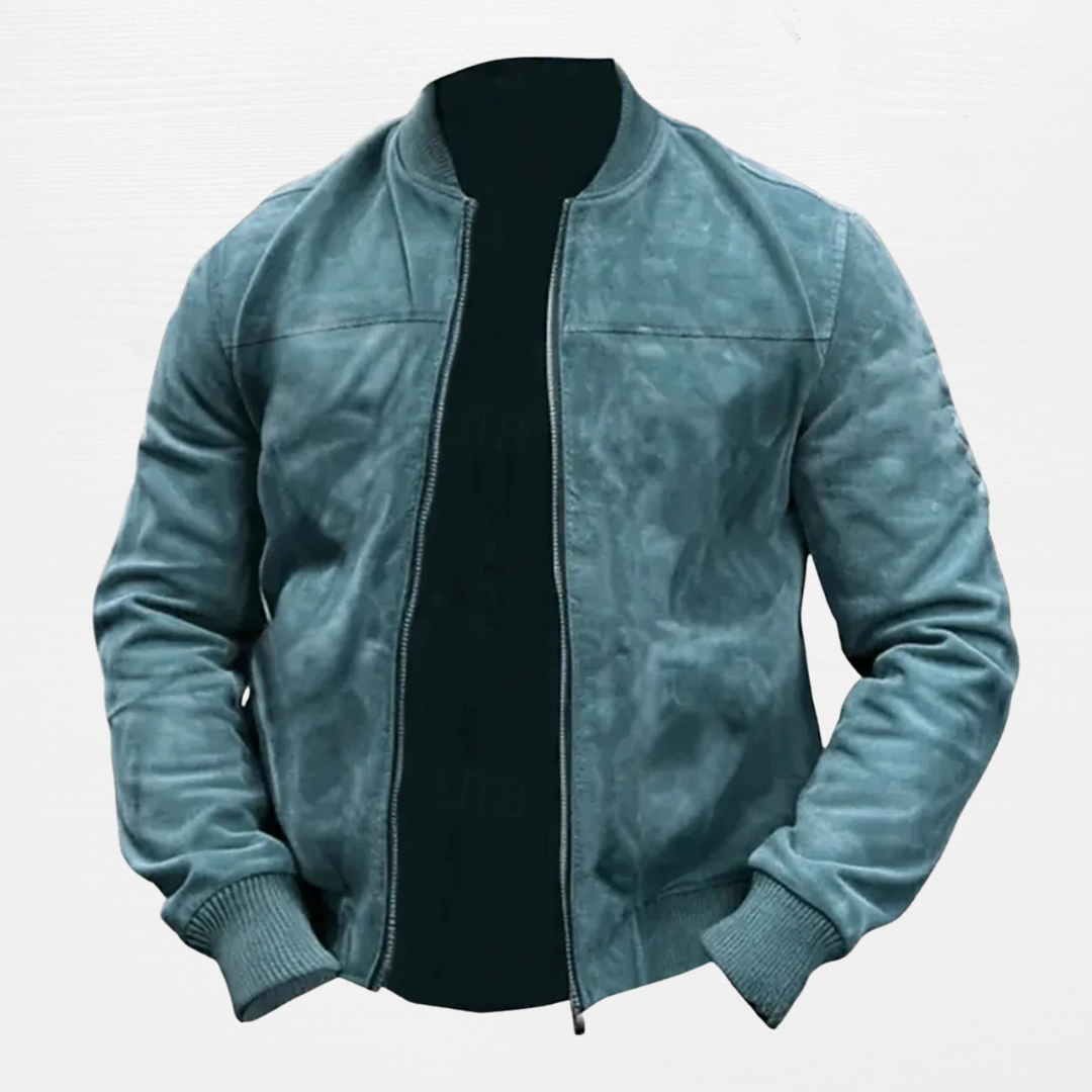 Lightweight Suede Bomber Jacket for Men